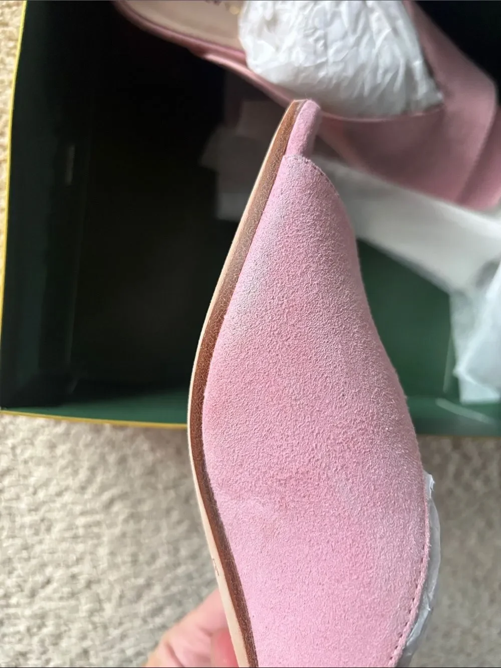 kate spade Pink Suede Slide Sandals